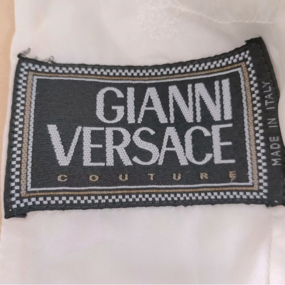 [Versace] Classic Vintage Yellow Blazer Embellished Buttons Women’s Sz 38 / US 2 - Picture 11 of 14